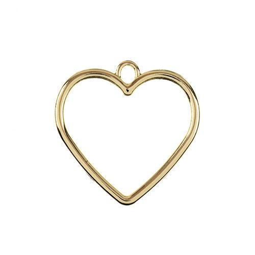 Beadwork Finding - Heart, 25mm per pair - PoCo Inspired