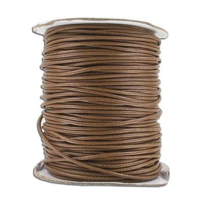 Cord, Cotton Wax 2mm - Brown