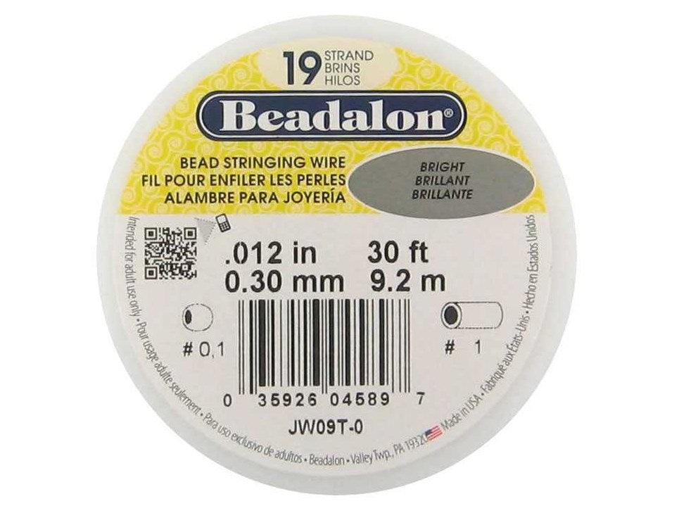 Beadalon, .012'' - 19 Strand Bright 30'