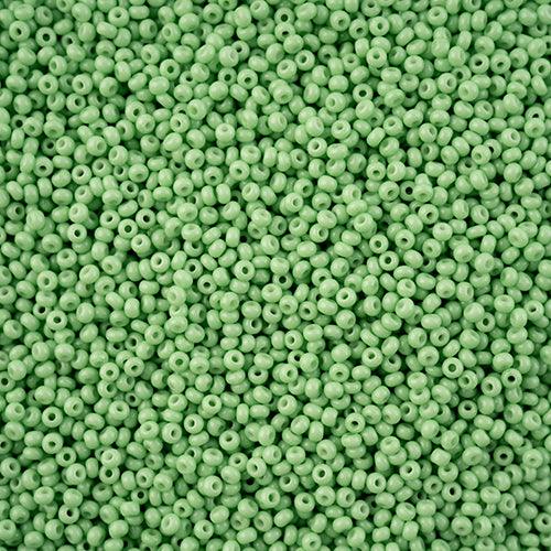 11-43250, Czech 22g Dk Green Chalk Dyed Solgel - PoCo Inspired