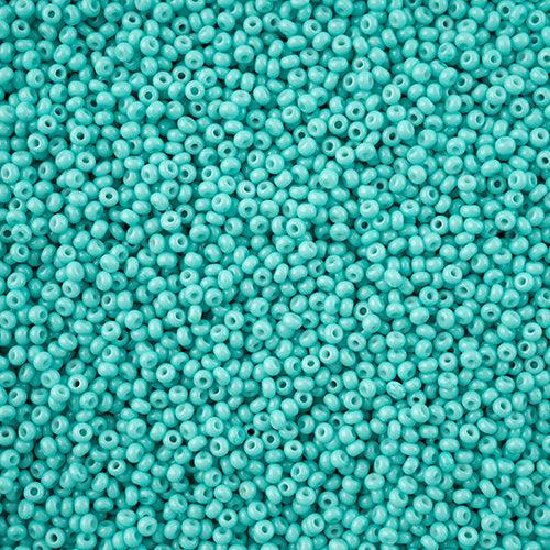 11-43252, Czech 22g Turquoise Chalk Dyed Solgel - PoCo Inspired