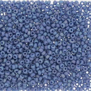 11-4704, Miyuki 22g Frost Opaque Glaze Rainbow Soft Blue