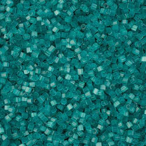 10C-40026, Czech 2 Cut 22g Satin Turquoise SOLGEL