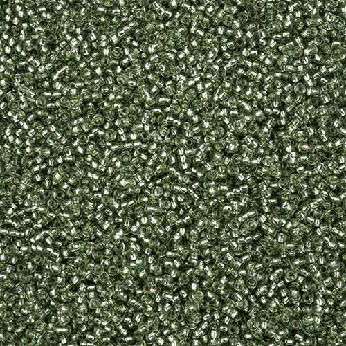 11-43297 Czech 22g Silver Lined Eucalyptus SOLGEL