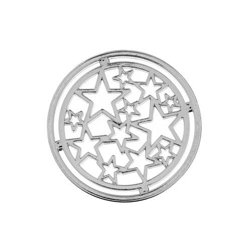 Beadwork Finding - Circle w/Stars, 22mm per pair - PoCo Inspired