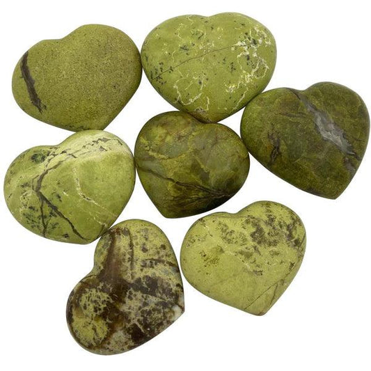 Heart Palm Stone, Green Opal - PoCo Inspired