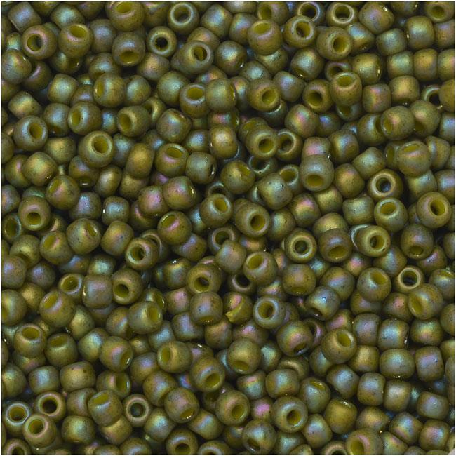 8-2631F Toho, 22g Semi-Glazed Rainbow Olive