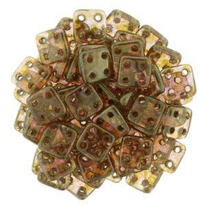 Luster Rose Gold Topaz - Quadratile, 6x6mm 8.2g