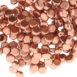 Bronze Copper - Honeycomb, 6mm 30/strand