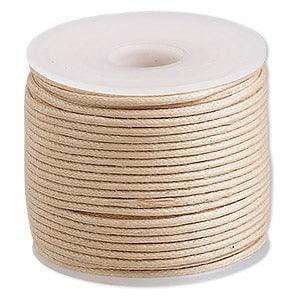 Cord, Cotton Wax 1mm - Natural