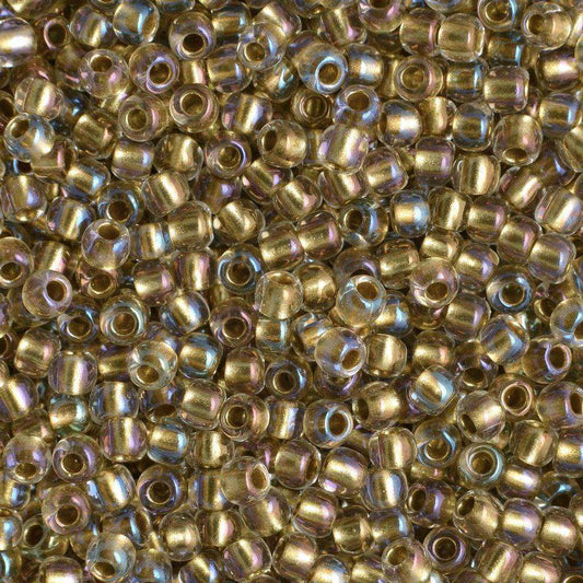 15-262, Toho 8.2g Gold Lined Crystal