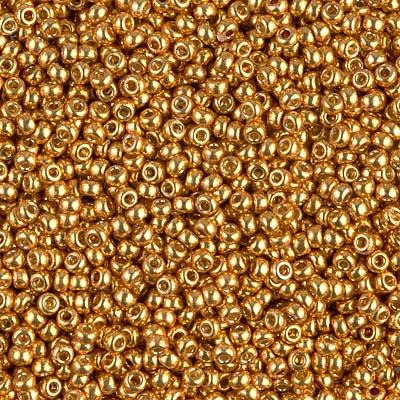 11-4203, Miyuki 22g Duracoat Galvanized Yellow Gold