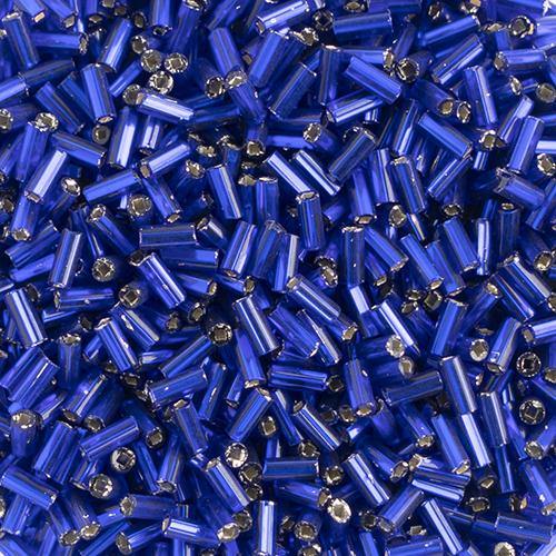 Silver Lined Royal Blue - Bugle, #2 25g
