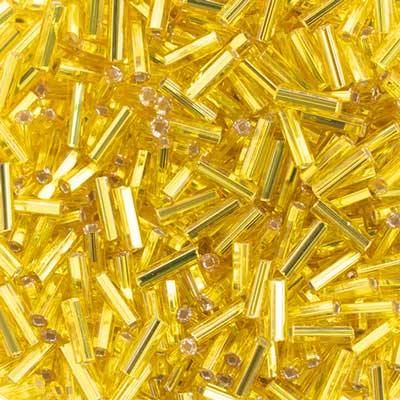 Silver Lined Golden Yellow - Bugle, #3 25g