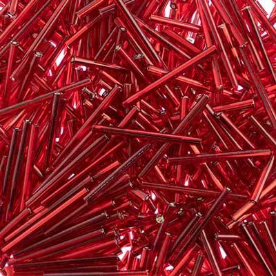 Silver Lined Red - Bugle, 30mm 25g