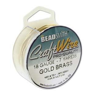 Craft Wire, Round - Bare Gold Brass