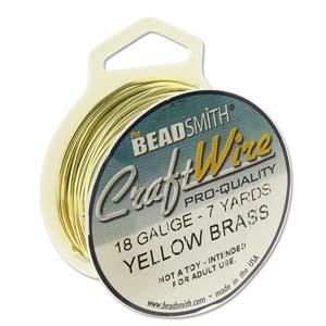 Craft Wire, Round - Bare Yellow Brass