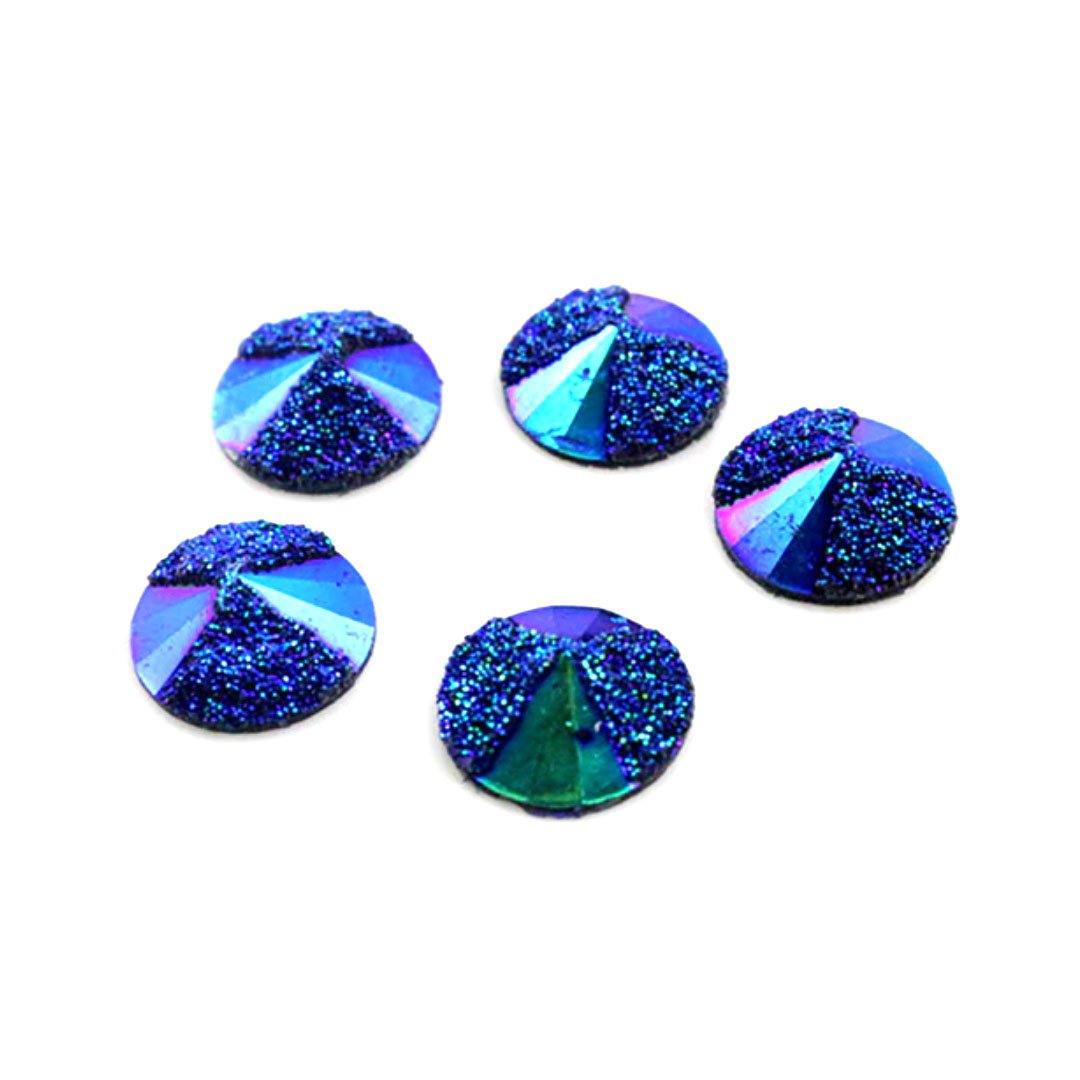 Resin Cab - Round 12mm, Blue AB Bow