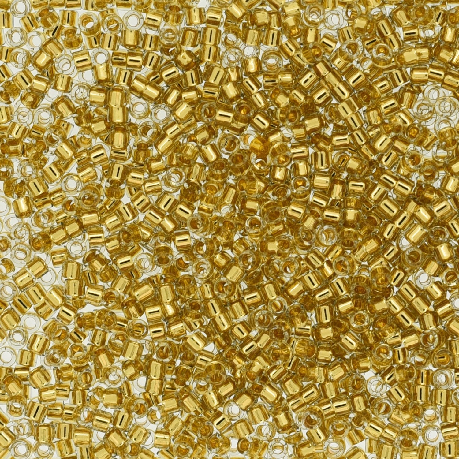 DB00-2525, Miyuki 5.2g Gold Plate Lined Yellow