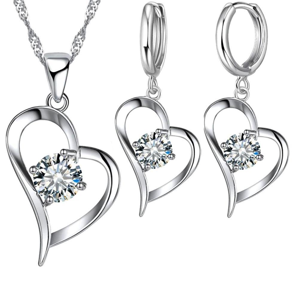 925 Sterling Silver Bridal Jewelry Sets