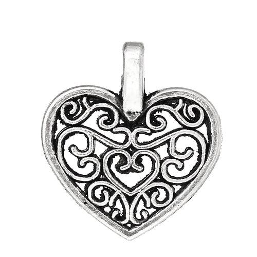 Charm, Filigree Heart