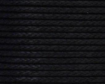 Cord, Cotton Wax 1.5mm - Black
