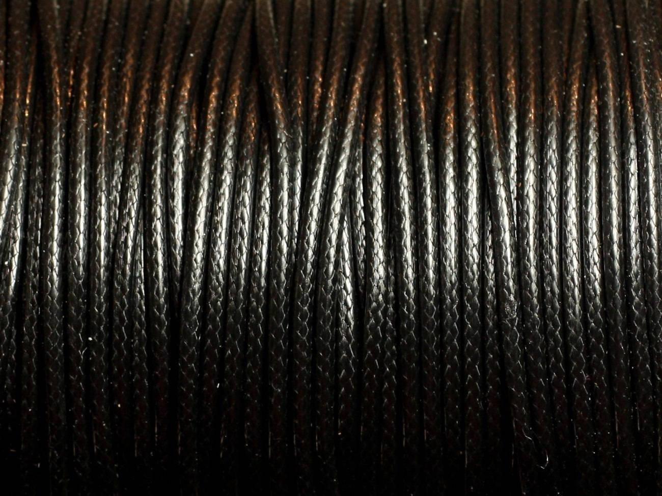 Cord, Cotton Wax .5mm - Black
