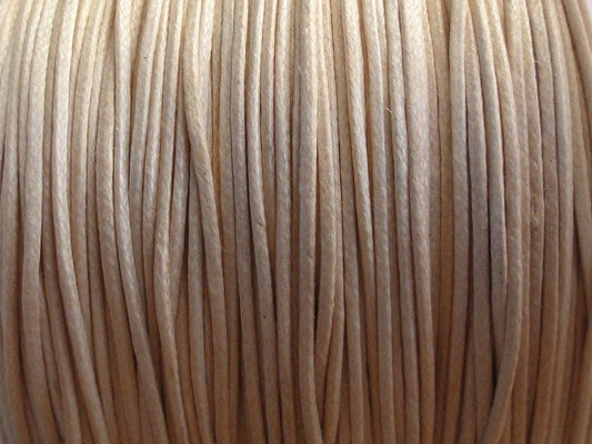 Cord, Cotton Wax .5mm - Natural