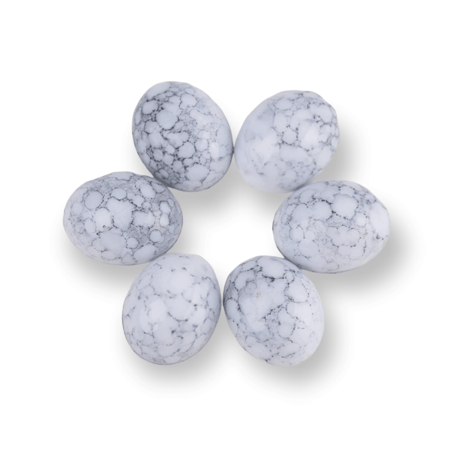 Resin Cab - Oval 8x10mm, Marble White