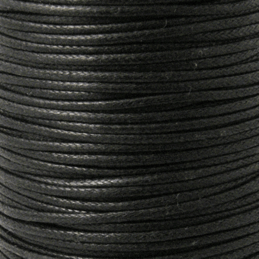 Cord, Cotton Wax 2mm - Black